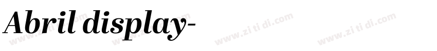 Abril display字体转换